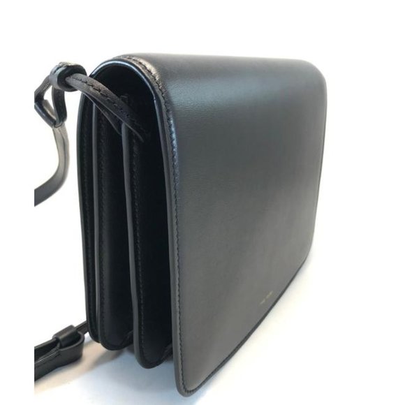 THE ROW Large Julien Black Leather Shoulder Bag - Picture 4 of 12